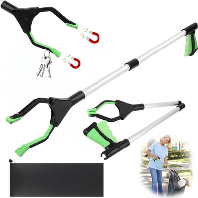 Opvouwbare Grijper 81 cm - Afvalgrijper met Draaibare Kop voor Ouderen en Mobiele Hulp