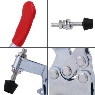 Snelspanner 4-delig - Horizontale Klem - Handgereedschap - Capaciteit 90 Kg - Gekleurde Handgreep - Schokbestendig