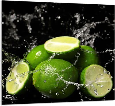 TMK ArtDeko Serie - Keuken Glaspaneel - Limonka - 65x60 cm - Gehard Glas
