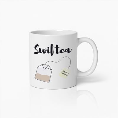Swiftie Tea Mok 330 ml – Grappige Theeliefhebber Koffiemok – “Taylor’s Version” Geïnspireerd Cadeau voor Fans