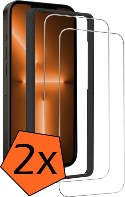 Screenprotector - 2 Stuks - Geschikt voor Apple iPhone 13 - Met Installatie Frame - Gehard Glas - Beschermglas - Tempered Glass - Screen Protector