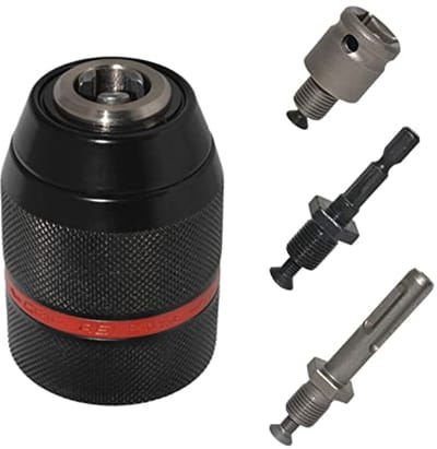 SnelShoppen - SDS Metal Keyless Chuck 1.5-13 mm, Drill Chuck Adapter voor Handboormachines, Hoogwaardige Metalen Constructie, Concentrititeit, 1/2"-20
