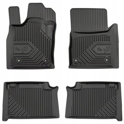 No.77 Premium Rubberen Mattenset - Geschikt voor Jeep Grand Cherokee IV (WK2) 2010-2016 (Pre-facelift) - 4-delig - TPE - Zwart - FROGUM