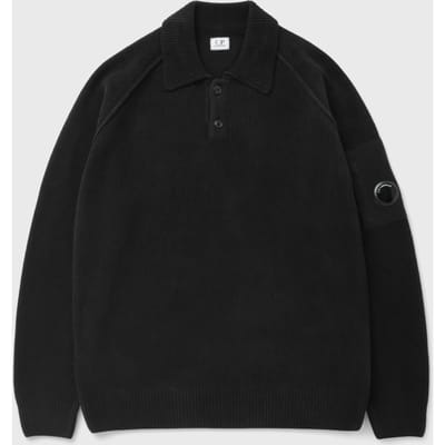 CHENILLE COTTON POLO SWEATER