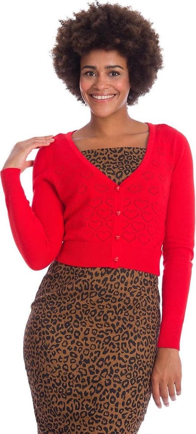 Dancing Days - LOVE DREAM Cardigan - S - Rood