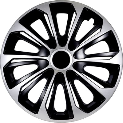 NRM - Wieldoppen 14 "STERK - zwart / zilver - Set van 4 stuks