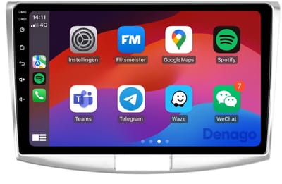 CarPlay autoradio geschikt voor Volkswagen Passat | 2010 t/m 2014 | Android 13 | Draadloos Apple CarPlay & Android Auto | 2GB + 32GB | QuadCore processor | Denago DNG-A243 | 2025 model | 2010 2011 2012 2013 2014 | Bluetooth & Wifi