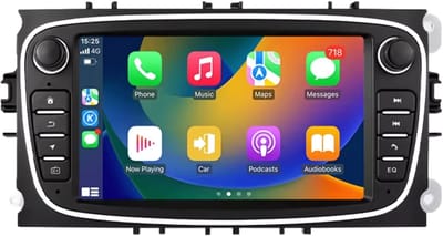 Autoradio met bluetooth - Carplay - Voor Ford Focus, S-Max, Mondeo, Galaxy, C-Max, Kuga - Geschikt voor Apple en Android - Stereo - Navigatie - Navigatiesysteem auto - 2GB 32GB - 7"