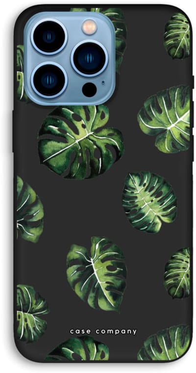 Case Company® - Hoesje geschikt voor iPhone 13 Pro Max hoesje - Tropische bladeren - Biologisch Afbreekbaar Telefoonhoesje - Bescherming alle Kanten en Schermrand