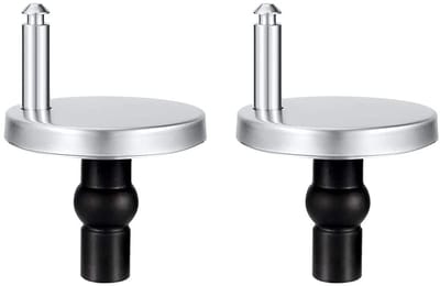 Dailygoods- Toiletbril Scharnieren Universele Vervanging - 2 Pack Bevestigingen - Roestvrij Staal - Rubber Moeren - Schroeven - 45mm Basis