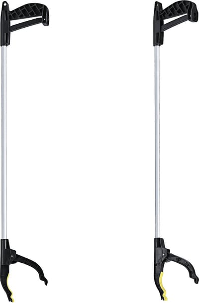 Cepewa Afvalgrijper - 2x stuks - met magneet - 75 cm - grijphulp