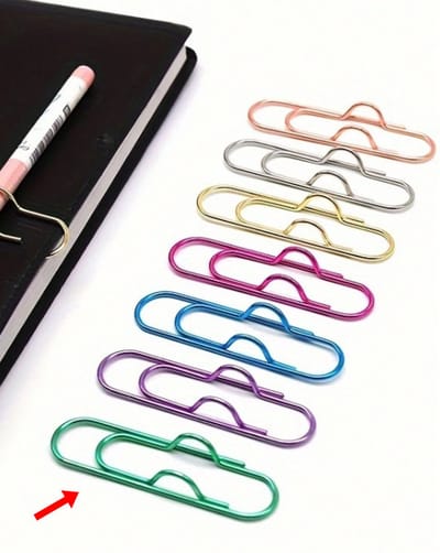 Penhouder voor notitieboek – Groen – Metalen penclip – Schoencadeau – Sinterklaascadeau – Kerstcadeau – Cadeau onder €5 – Planner accessoire