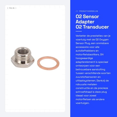 Dailygoods - O2 Sensor Adapter - O2 Transducer Plug - Robuuste metalen constructie - M18x1.5 en M12x1.25 - Voor motoren en voertuigen - Betrouwbare aa...