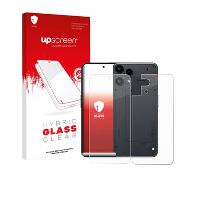 upscreen - Screenprotector voor Nothing Phone (3a) Lite (Voor+Achter) - Folie Beschermfolie Beschermglas transparant