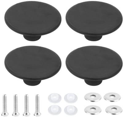 4 Stuks - Pannendeksel knop - Universele - voor deksel pannen en potten vervangen - Keuken Kookgerei Knop - Pot Deksel Knop - zwart - kunststof - 54*54*22mm