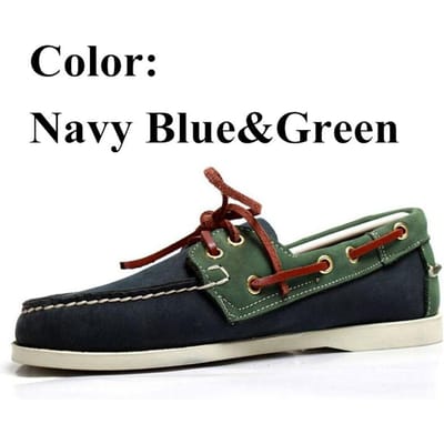 Heren Dames Echt Leer Docksides Classic Homme Femme Bootsschoenen,Plus Grote Maat Marine Zwart Bruin Merk Flats Loafers A047 38