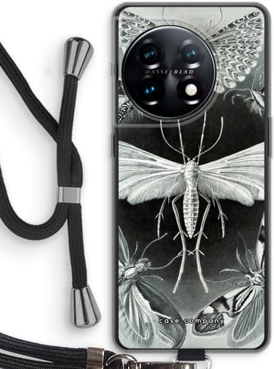 Case Company® - Hoesje met koord geschikt voor OnePlus 11 hoesje met Koord - Haeckel Tineida - Telefoonhoesje met Zwart Koord - Bescherming aan alle Kanten en Over de Schermrand
