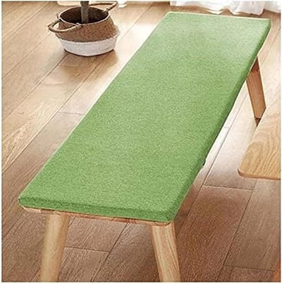 (Alleen stoelkussen) Bankkussen voor buiten/binnen - Verwijderbare linnen hoes 40 x 40 x 5 cm grasgroen Perfect voor eetkamer, keuken, tuin, bank en schoenenrek - comfortabele zitoplossing