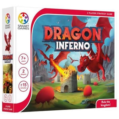 SmartGames Dragon Inferno - Strategisch Bordspel - Tactisch Legspel voor 2 Spelers - Vanaf 7 Jaar