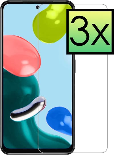 Screenprotector - 3 Stuks - Geschikt voor Xiaomi Redmi Note 11 - Extra Sterk - Beschermglas - Gehard Glas - Tempered Glass - Screen Protector - Bescherm Cover