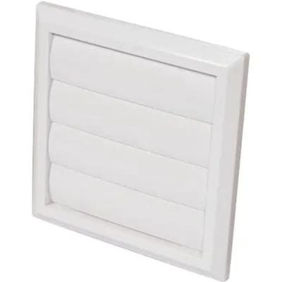 Sencys Overdrukrooster Lamel Ø150/160mm Kunststof Wit