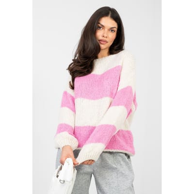 Elvara Stripe Knit - Roze / One Size