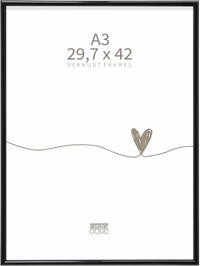 Deknudt Frames fotolijst S011S2 - zwart - kunststof - A3 - 29,7x42 cm