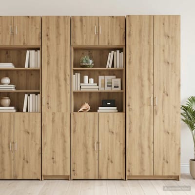 vidaXL - Opbergkast - met - Planken - Artisanaal - eiken - 70 - x - 42,5 - x - 225 - cm