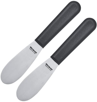 Westmark 2 professionele botermessen, afmetingen lemmet: 3,3 x 8,5 cm, lengte: 18,5 cm, RVS/kunststof, Master Line, zwart/zilver, 135722E3