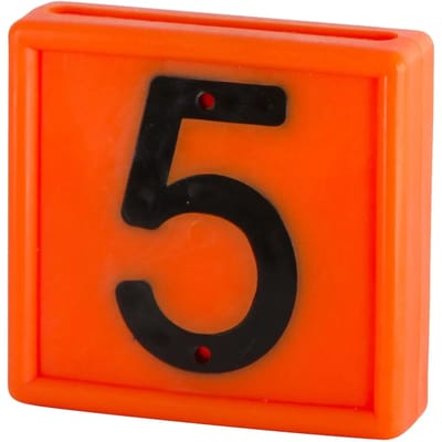 Genummerde markeerkraag om op de armband te schuiven Kerbl N°5 (x10)
