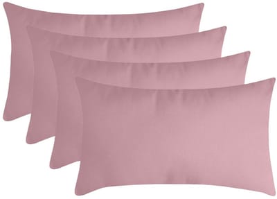 Stof Textile sierkussen Nelson - 4x - roze - 30 x 50 cm - bank kussens - zitkussens - binnen/buiten - polyester