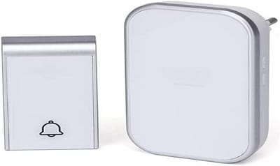 Draadloze Deurbel Zelfstroommeting - Wit Zilver - 150m Bereik - 36 Melodieën & Waterdicht