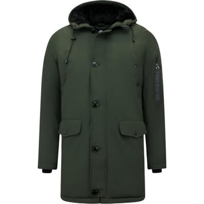 Heren Winterjassen - Parka Heren Jassen - 7103 - Groene Jas