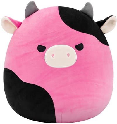 Squishmallows - Pollyanna - Black and Pink Cow W/Mischievous Eyes 30cm pluche