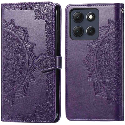 imoshion Hoesje - Geschikt voor Motorola Moto G86 Power - Mandala Bookcase - Paars