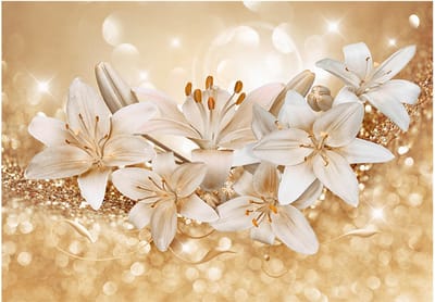 Fotobehangkoning - Behang - Vliesbehang - Fotobehang Bloemen Luxe - 150 x 105 cm