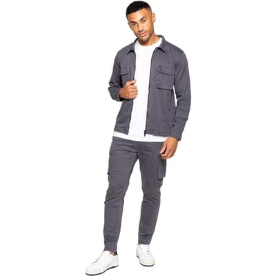 Enzo | Heren Cargo Tracksuit Set - Grijs