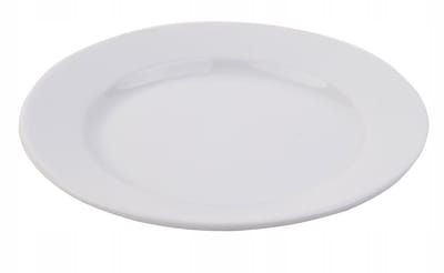 Lubiana Kaszub/Hel plat bord 17cm - Wit porselein voor desserts