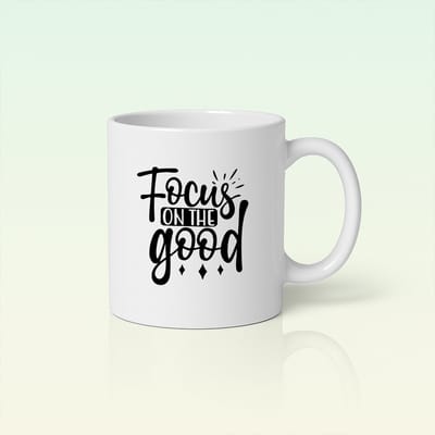 330ml Focus on the Good Inspirerende Koffiemok Positieve Quote Beker