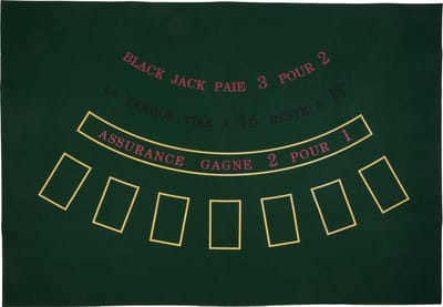Black Jack Kleed 130 x 90 cm – Groen Vilt – Casino Spel Accessoire voor Thuis – Engelhart