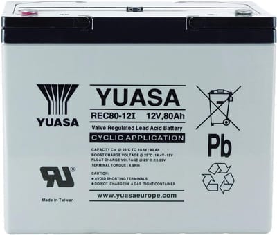 Oplaadbare Batterij - Energiebron - Cyclus Toepassingen - Dubbele Levensduur - 12 Volt 80 Ah