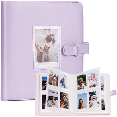 Fotoalbum Geschikt voor film van 3 inch, 272+1 foto's, zakformaat, voor voor Fujifilm Instax Mini 12, 11, 9, 8, 7+ Mini Polaroid camera's, enz.（Paars））
