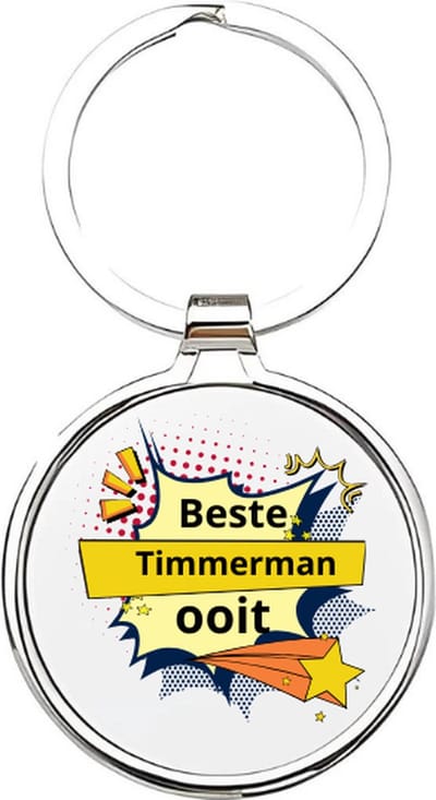 Akyol - de beste timmerman ooit Sleutelhanger - Timmerman - de beste timmerman ooit - klusjesman - werken in de bouw - timmerman - klusjesman aan huis - de beste klusser - klusser - cadeau voor de beste klusjesman - 4 x 7,5 CM