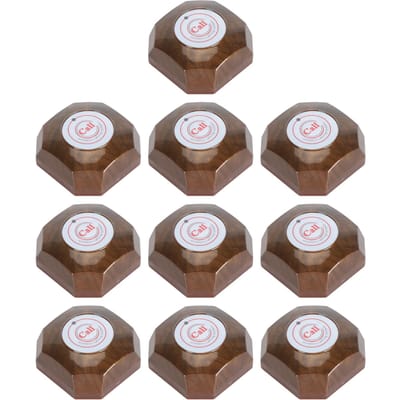 10pcs Bouton d'appel sans fil Étanche Bouton d'appel Pager de restaurant pour Pager d'aidant Hôpital