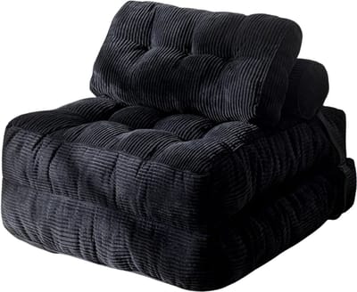 Jently slaapbank - 1 persoons slaapbank - sofabed - slaapzetel - slaapmeubel - bank - opklapbaar - met rugleuning - zwart