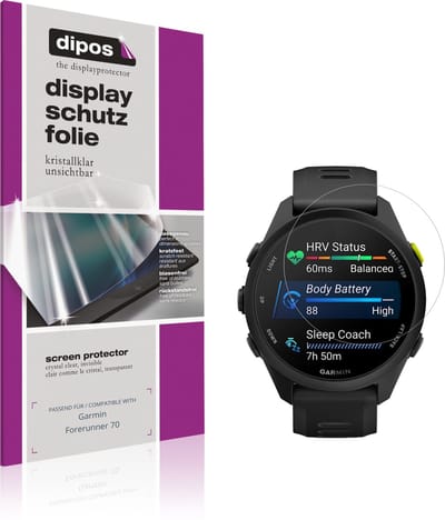 dipos – 6x Beschermfolie geschikt voor Garmin Forerunner 70 | Krasbestendige & heldere Screenprotector Ultra-Thin