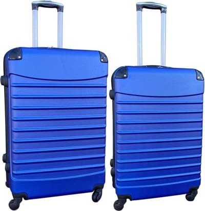 Travelerz kofferset 2 delige ABS groot - met cijferslot - reiskoffers 69 en 95 liter - blauw