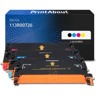 PrintAbout huismerk Toner 113R00726 4-kleuren Multipack Geschikt voor Xerox