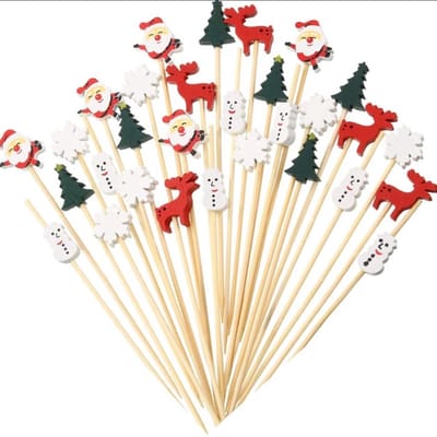 Akyol - partyprikkers | satéprikkers |nieuwjaarsborrel -cocktailprikkers kerst -nieuwjaarsborrel prikkers| cocktailprikkers | kerstcadeau | sinterklaascadeau -prikkers kerst -kerst prikker -cocktail prikker kerst -kerst diner -cocktailprikker kerst
