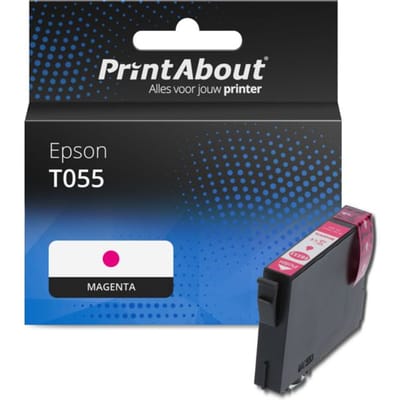 PrintAbout huismerk Inktcartridge T055 (C13T055340) Magenta geschikt voor Epson